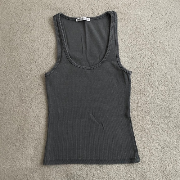 Zara Faded Grey Tank Top - Picture 1 of 4